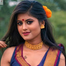 Roopkatha - Flower and Half Moon Chocker Set - BRISHNI