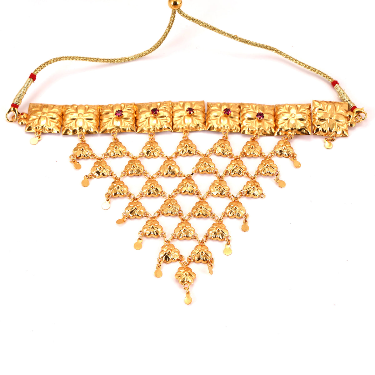 Bridal Gold Chik Design Sabeki Jhalor Choker