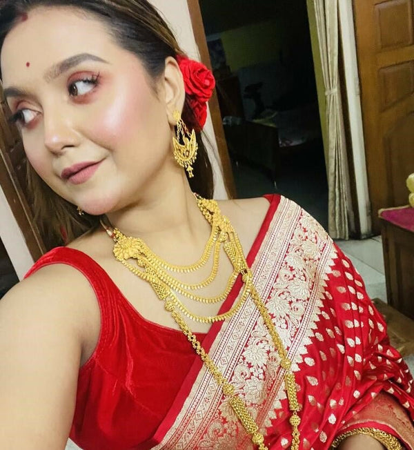 Single Step Minakari Chandbali - BRISHNI