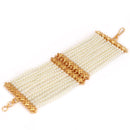 White Beaded Broad Mantasha - BRISHNI