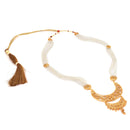 White Beaded Layered Moon Sitahar With Kanbali - BRISHNI