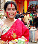 White Beads Tie Set With Kaan - BRISHNI