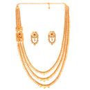 Rivika - Box Flower Three Layer Lahara Necklace Set