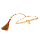 Kulo Swastik White Beaded Choker Set