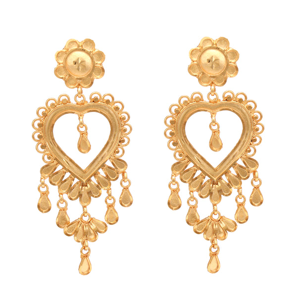 Heart Droplets Big Earring