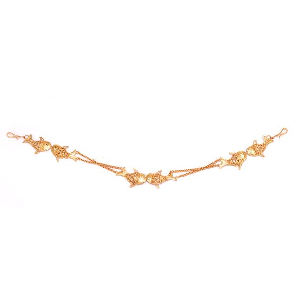 Dual Fish Cross Chain Shish Patti