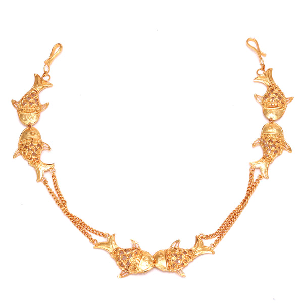 Dual Fish Cross Chain Shish Patti