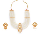 Barfi Cut Beaded Line Heavy Necklace Set
