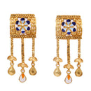 Minakari Bloom Chain Drop Chatai Necklace Set