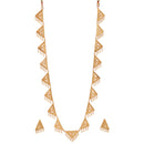 Trikon Drops Long Chatai Necklace Set