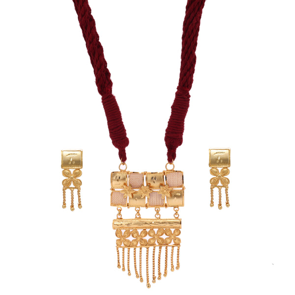 Hanging Flower Rectangular Locket Set