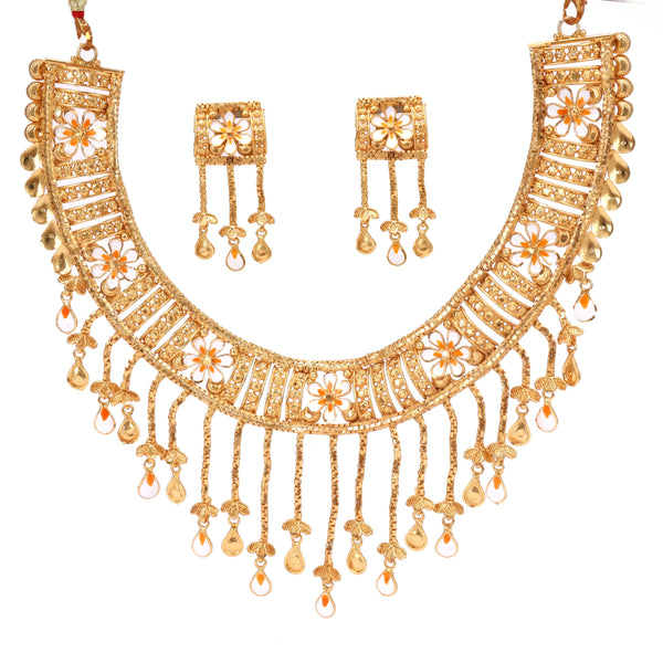 Shiuli Chatai Chain Drop Necklace Set