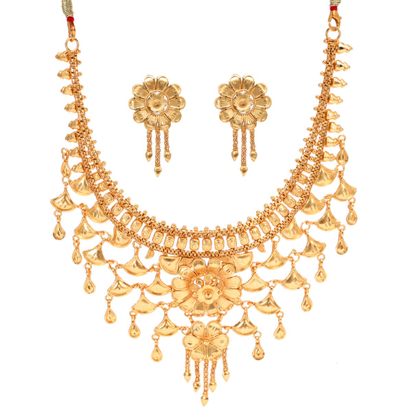 Glorified Blossom Jhalor Necklace Set