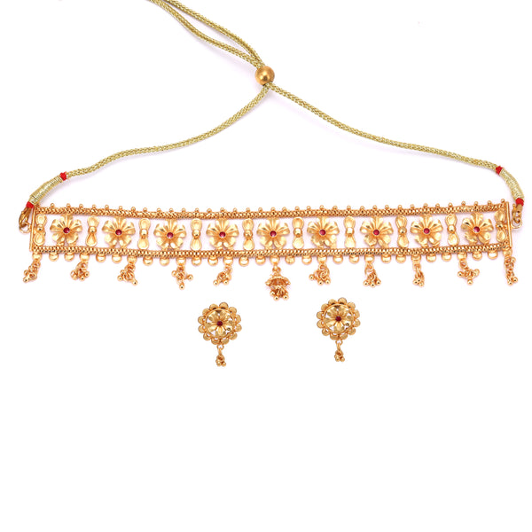 Mina Drop Nayantara Belt Choker Set