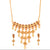 Oval Framed Drop Jhalor Chain Necklace