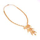 Sitahar Set 1 traditional gold-plated long necklace with intricate design and elegant hanging accents.