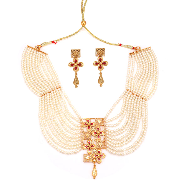 Aadita - Multi Layered Beaded Necklace Set