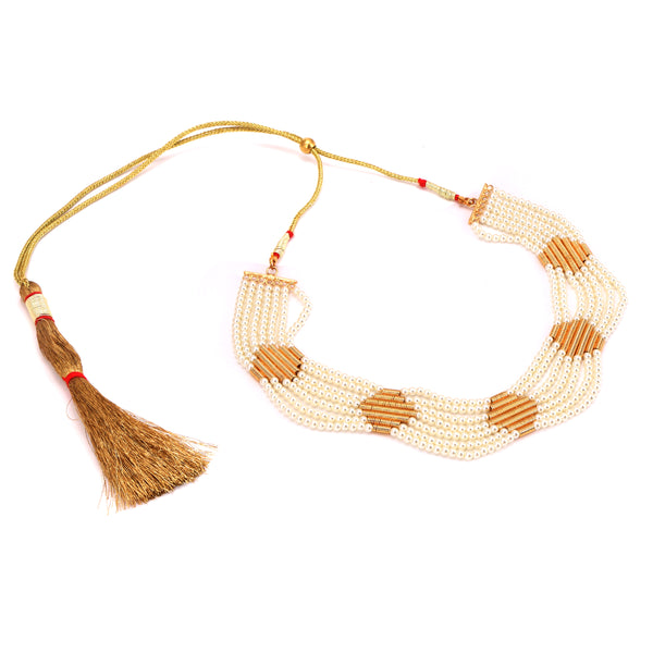 Shelly - Spring Barfi  Beaded Necklace Set