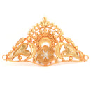 Tulip Motif Wide Bridal Crown