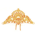 Tulip Motif Wide Bridal Crown