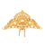 Tulip Motif Wide Bridal Crown