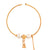 White Beaded Golden Drop Nose Ring (Nath)
