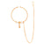 White Beaded Golden Drop Nose Ring (Nath)