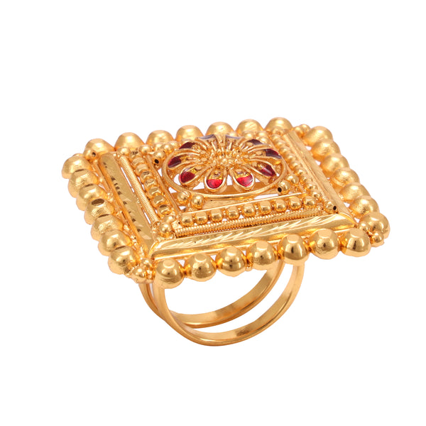 Flower Topa Box Finger Ring