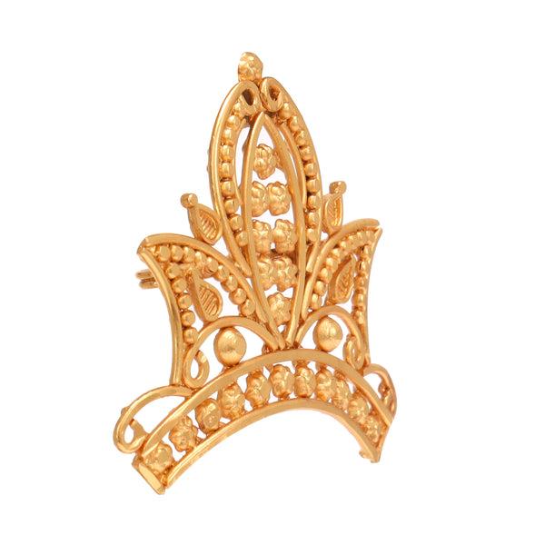 Mukut Design Brooch Saree Pin