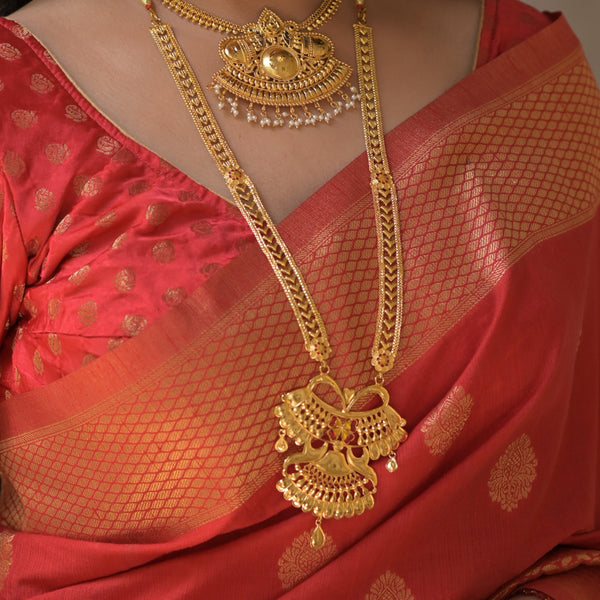 Double Steps Mina Pakha Style Sitahar Set