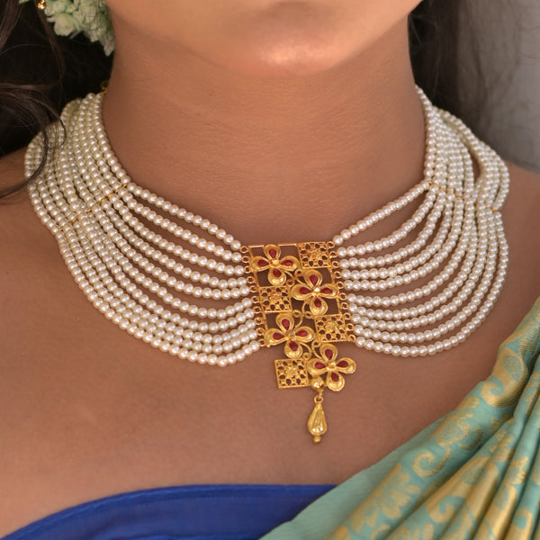 Aadita - Multi Layered Beaded Necklace Set
