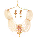 Aadita - Multi Layered Beaded Necklace Set - BRISHNI
