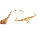 Advika Choker Set featuring 24K gold plated copper necklace and matching earrings for elegant style.