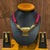 Amaya - Locket Set With Maroon Tassel - BRISHNI