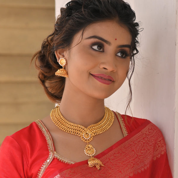 Angika - South Style Necklace Set - BRISHNI