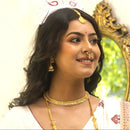 Antara - Beaded Chatai Necklace With Kantana Jhumka - BRISHNI