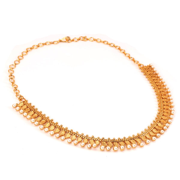 Antara - Beaded Chatai Necklace With Kantana Jhumka - BRISHNI