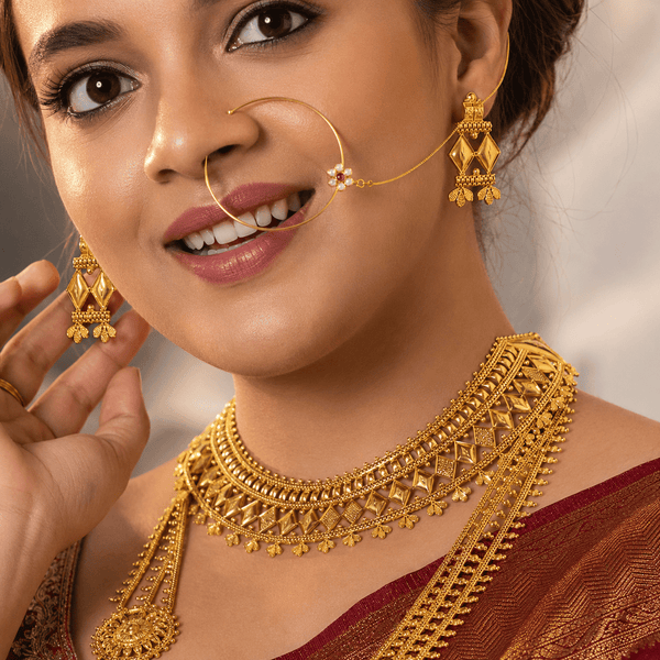 Anulekha - Chatai Necklace Set - BRISHNI