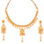 Atrayee - Half Jhumka Locket Slick Necklace Set - BRISHNI
