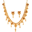 Avika - Barfi Cut Necklace Set - BRISHNI