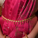 Beaded Flower Line Komor Bandhani - Waist Belt - BRISHNI