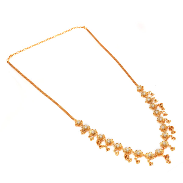 Beaded Flower Line Komor Bandhani - Waist Belt - BRISHNI