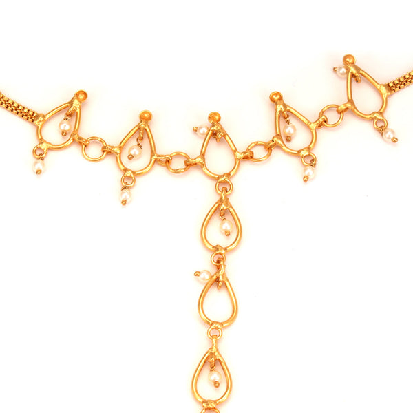 Beads Water Drop Ratan Chur - Haath Phool - Two Pieces - BRISHNI