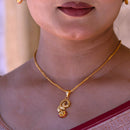 Blooming Tuft Pendant Set With Chain and Finger Ring - BRISHNI