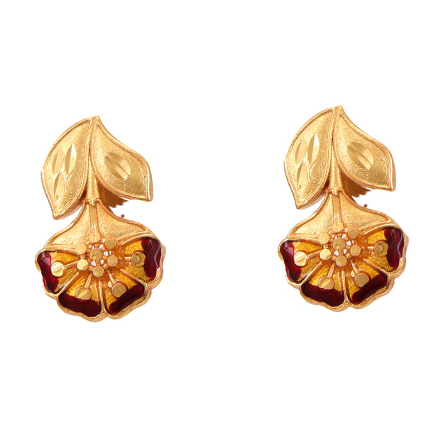 Blooming Tuft Pendant Set With Chain and Finger Ring - BRISHNI