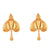 Elegant butterfly charm earrings in 24K gold plated design, perfect match for bridal chokers.