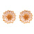 Gold plated daisy flower earrings with intricate design, perfect match for the Daisy Beaded Choker Set.