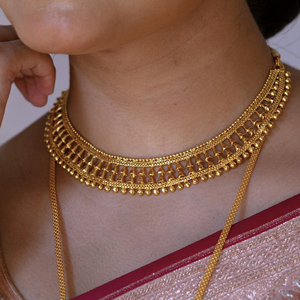 Divisha - Medium Chatai Necklace Set - BRISHNI