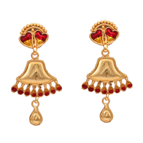 Double Steps Mina Pakha Style Necklace Set - BRISHNI