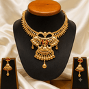 Double Steps Mina Pakha Style Necklace Set - BRISHNI